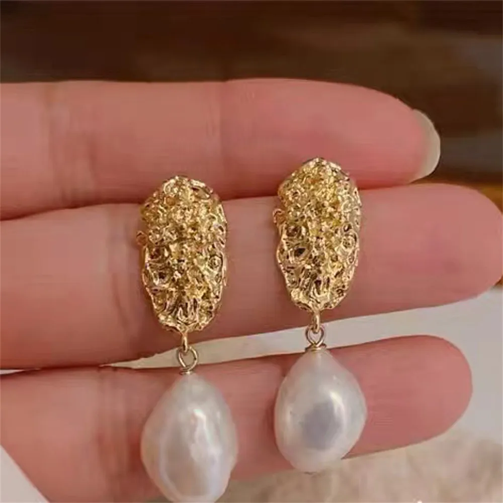 

DIY Pearl Earnail Accessories S925 Sterling Silver Ornaments Gorgeous Earrings Women's Empty Fit 8-15mm Beads