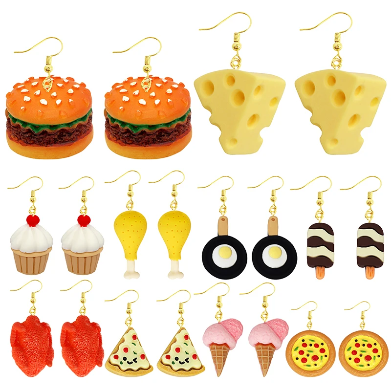 Earrings For Women Girls Cute Foods Hamburg Pizza Chicken Leg Candy Bottle Handmade Candy Kids Funny Resin
Earrings For Women Girls Cute Foods Hamburg Pizza Chicken Leg Candy Bottle Handmade Candy Kids Funny Resin