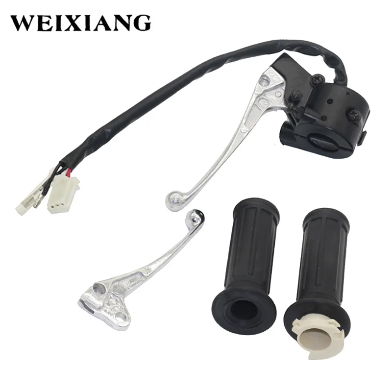 

Motorcycle Twist Throttle Housing Switch Left Right Brake Lever And Grips Dirt Bike For Yamaha PW50 PY50