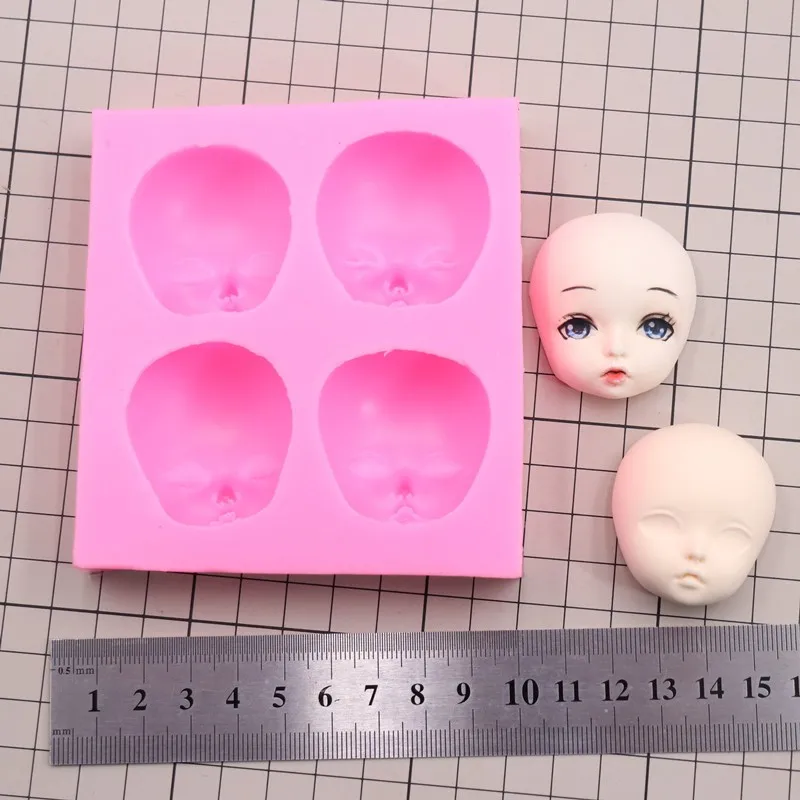 4 in 1 Resin fondant super light clay face mold Clay crystal white jade pudding Silicone face mold BJD baby face
4 in 1 Resin fondant super light clay face mold Clay crystal white jade pudding Silicone face mold BJD baby face