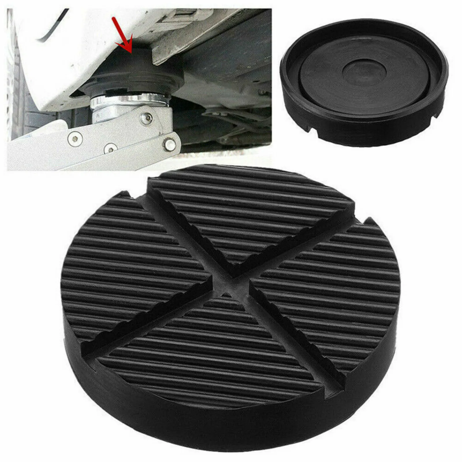 Universal Car Rubber Cross Slotted Jack Pad Adapter Guard Floor Disk Frame Rail Protector For Pinch Weld Side Chassis Trolley
Universal Car Rubber Cross Slotted Jack Pad Adapter Guard Floor Disk Frame Rail Protector For Pinch Weld Side Chassis Trolley