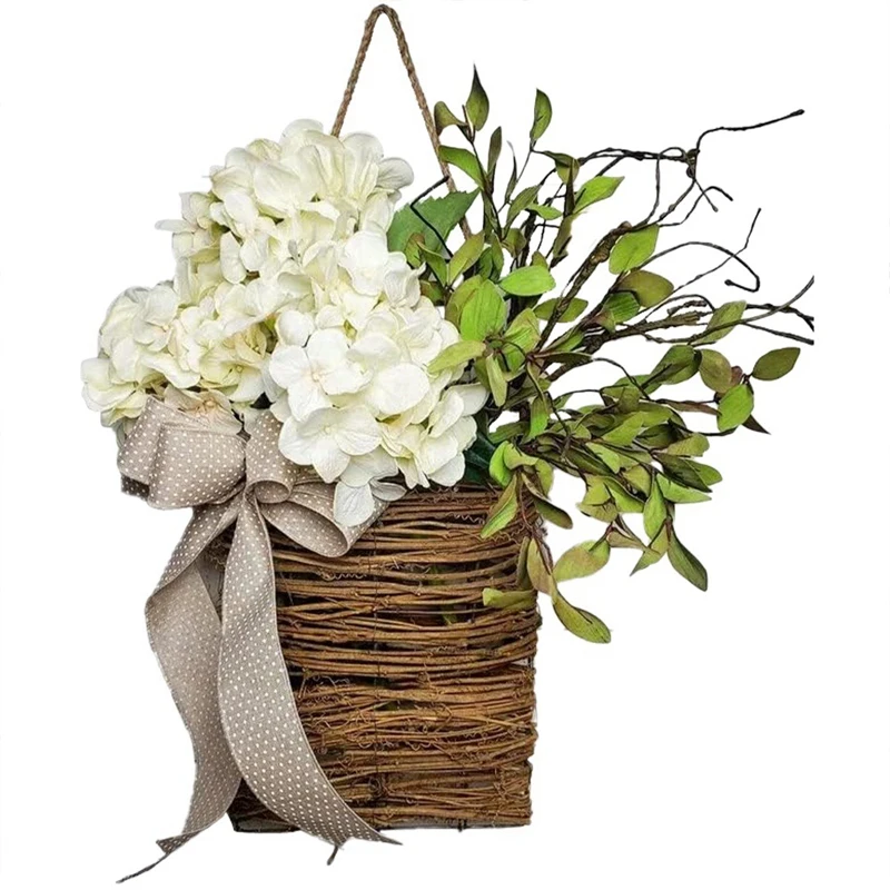 1 Piece Cream Hydrangea Door Hanger Basket Wreath Wildflowers Door Hanging Basket Wreath Home Porch Farmhouse Decor Silk Flower
1 Piece Cream Hydrangea Door Hanger Basket Wreath Wildflowers Door Hanging Basket Wreath Home Porch Farmhouse Decor Silk Flower
