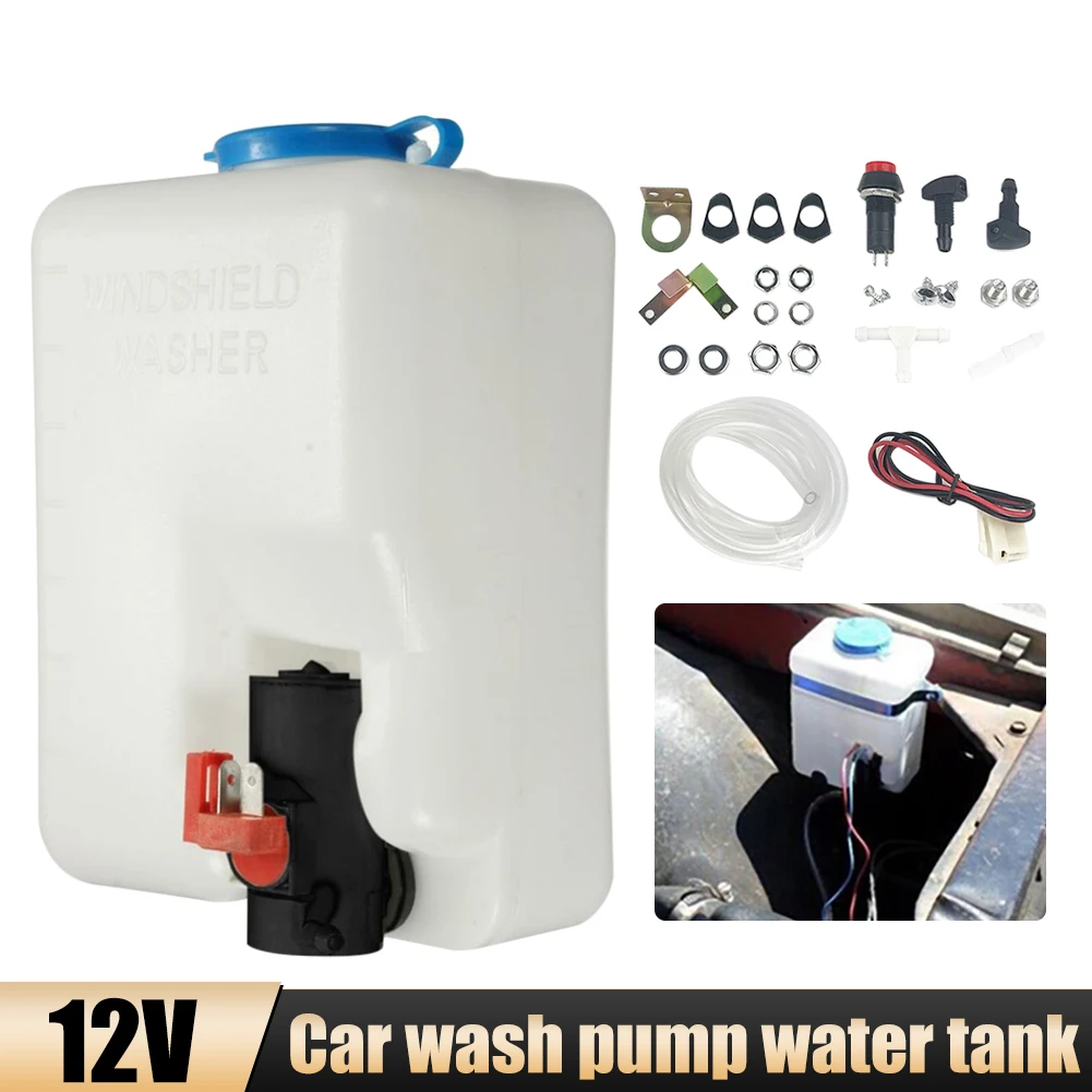 12V 1.5L Car Windshield Washer Bottle Washer Pump Fluid Reservoir Wiper System Universal Washer Tank Sprayer Kit Car Accessories
12V 1.5L Car Windshield Washer Bottle Washer Pump Fluid Reservoir Wiper System Universal Washer Tank Sprayer Kit Car Accessories