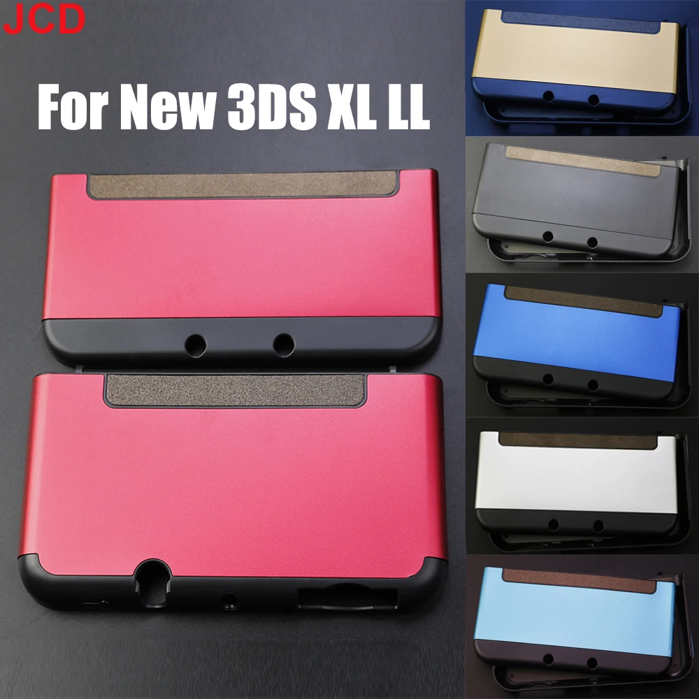 

JCD 1pcs Aluminum Hard Box Protective Housing Shell Case Upper And Back Protective Cover For New 3DS XL LL