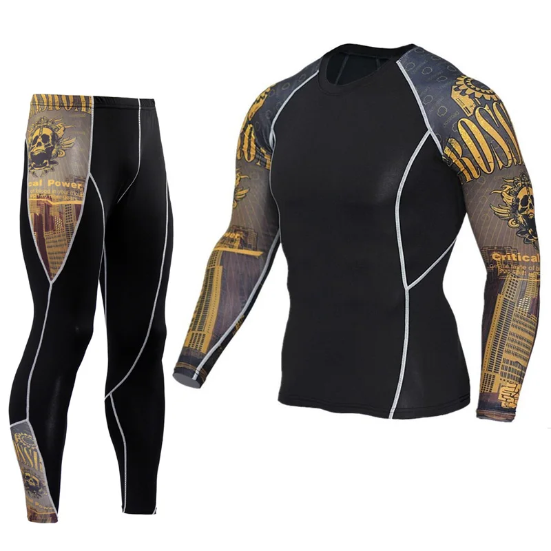 Track suit T-shirt Compression male Gym Running tights Sports Thermal underwear Jogging rashgarda MMA Long sleeves workout set
Track suit T-shirt Compression male Gym Running tights Sports Thermal underwear Jogging rashgarda MMA Long sleeves workout set