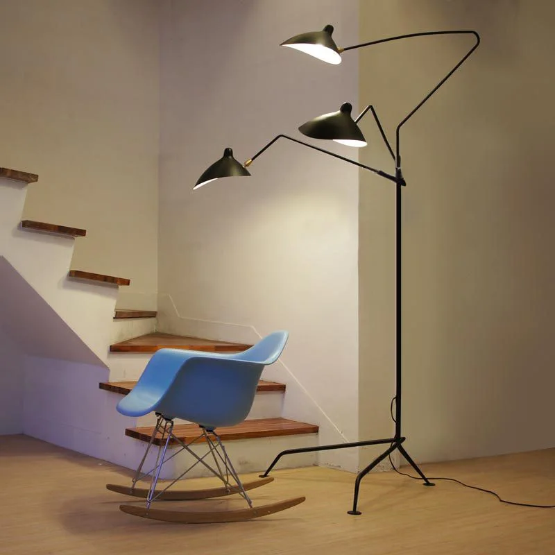 

Creative LED Designer Tripod Floor Lamp Adjust Spider Arm Standing Light Industrial Loft Living Room Bedroom Decor Floor Lights