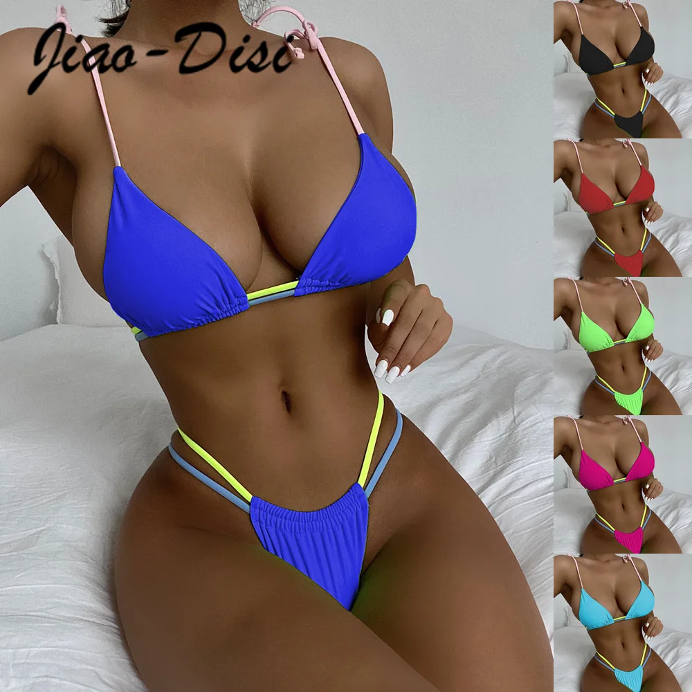 Лидер продаж, сексуальное микро-Бикини на бретельках, женский купальник, новинка 2022, женский купальник, стринги, купальный костюм, женское о... 
Лидер продаж, сексуальное микро-Бикини на бретельках, женский купальник, новинка 2022, женский купальник, стринги, купальный костюм, женское о...