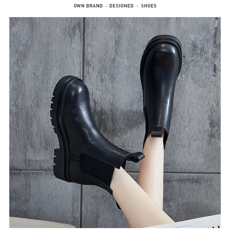 Women Chelsea Boots Autumn Short Boots Chunky Heel Female Fashion Botas Mujer Fashion Non Slip Elastic Ladies Shoes 2021
Women Chelsea Boots Autumn Short Boots Chunky Heel Female Fashion Botas Mujer Fashion Non Slip Elastic Ladies Shoes 2021