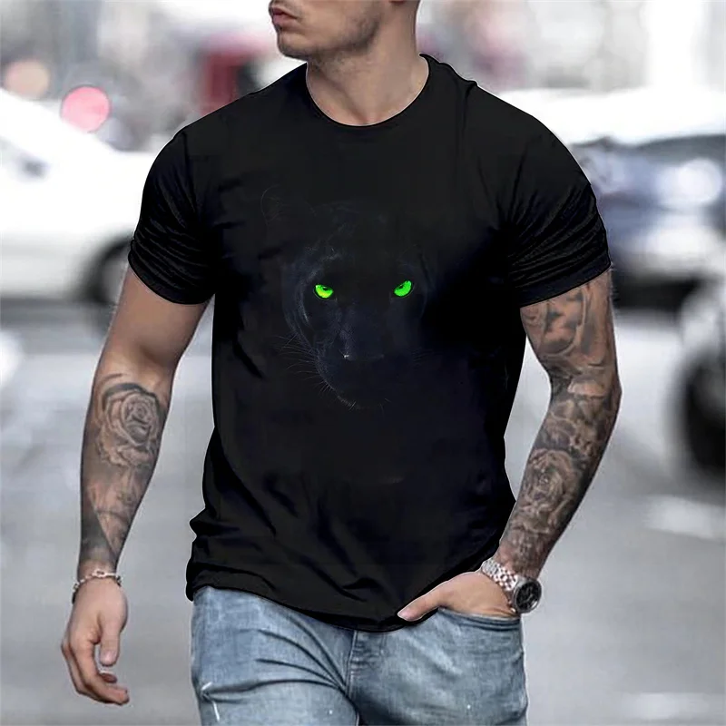 Summer Men's T-shirt Animal Graphic Tees Pullover O Neck Wolf Print 3d Oversized Designer Tops Black Casual Vintage Male Clothes
Summer Men's T-shirt Animal Graphic Tees Pullover O Neck Wolf Print 3d Oversized Designer Tops Black Casual Vintage Male Clothes