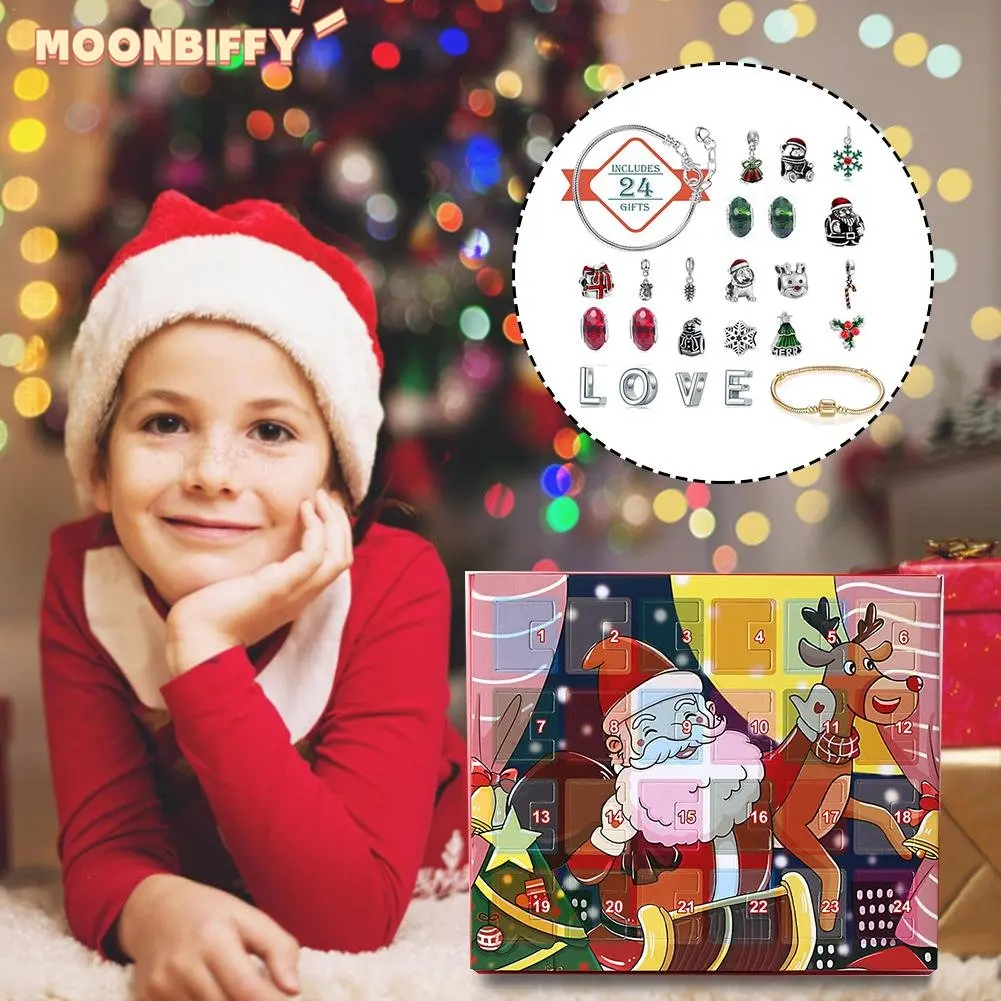 24Pcs/Set Christmas Countdown Calendar DIY Jewelry Advent Calendar Set DIY Bracelet Accessory Set Christmas Gift For Children
24Pcs/Set Christmas Countdown Calendar DIY Jewelry Advent Calendar Set DIY Bracelet Accessory Set Christmas Gift For Children