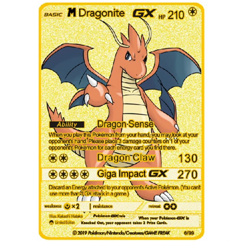 Покемон Элитный тренировочная коробка Charizard Золотая карточка металлическая торговля Огненный Дракон игровая этикетка команда Боевая сери...
Покемон Элитный тренировочная коробка Charizard Золотая карточка металлическая торговля Огненный Дракон игровая этикетка команда Боевая сери...