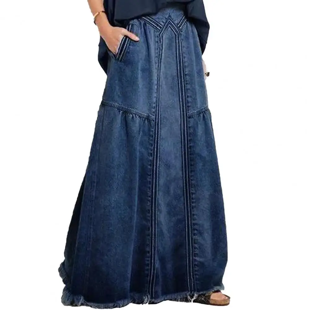 Long Skirt Women Vintage Solid Color Elastic Waist Ripped Loose Summer Skirt for Women 2022 Daily Clothes Streetwear
Long Skirt Women Vintage Solid Color Elastic Waist Ripped Loose Summer Skirt for Women 2022 Daily Clothes Streetwear
