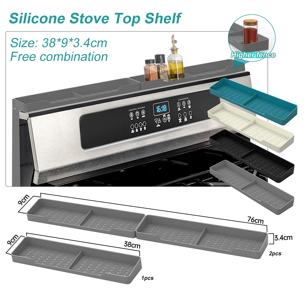 Kitchen Stove Top Shelf Magnetic Silicone Oven Shelf Space-Saving Over Stove Shelf Dishwasher Safe Spice Storage Rack Organizer
Kitchen Stove Top Shelf Magnetic Silicone Oven Shelf Space-Saving Over Stove Shelf Dishwasher Safe Spice Storage Rack Organizer