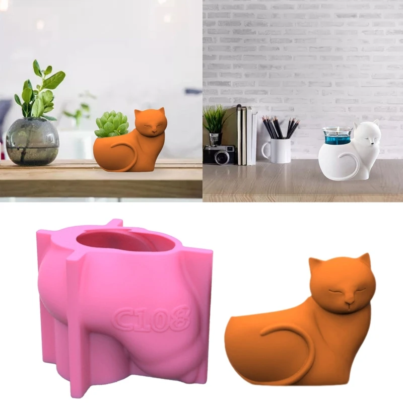 Cat Candle Silicone Mold for Handmade Desktop Decoration Gypsum Epoxy Resin Aroma Candle Mould for Home Decoration
Cat Candle Silicone Mold for Handmade Desktop Decoration Gypsum Epoxy Resin Aroma Candle Mould for Home Decoration