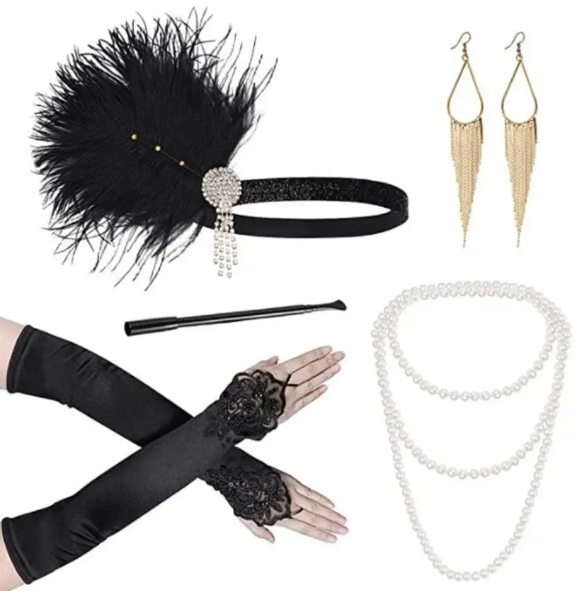 Аксессуары для платья в стиле 1920-х годов, реквизит в стиле ретро для вечеринки, повязка на голову GATSBY CHARLESTON, жемчужное ожерелье, браслет с бел...
Аксессуары для платья в стиле 1920-х годов, реквизит в стиле ретро для вечеринки, повязка на голову GATSBY CHARLESTON, жемчужное ожерелье, браслет с бел...