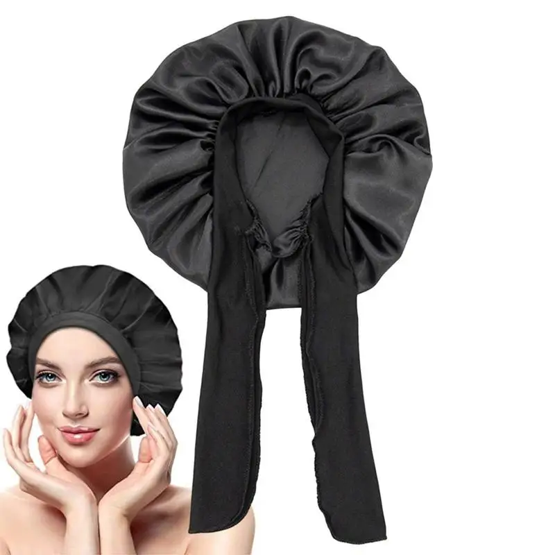 Hair Bonnet Sleep Bonnet Hair Sleep Cover Black Silk Hair Wrap Night Sleep Bonnets With Tie Bands Women Satin Solid Sleeping Hat
Hair Bonnet Sleep Bonnet Hair Sleep Cover Black Silk Hair Wrap Night Sleep Bonnets With Tie Bands Women Satin Solid Sleeping Hat