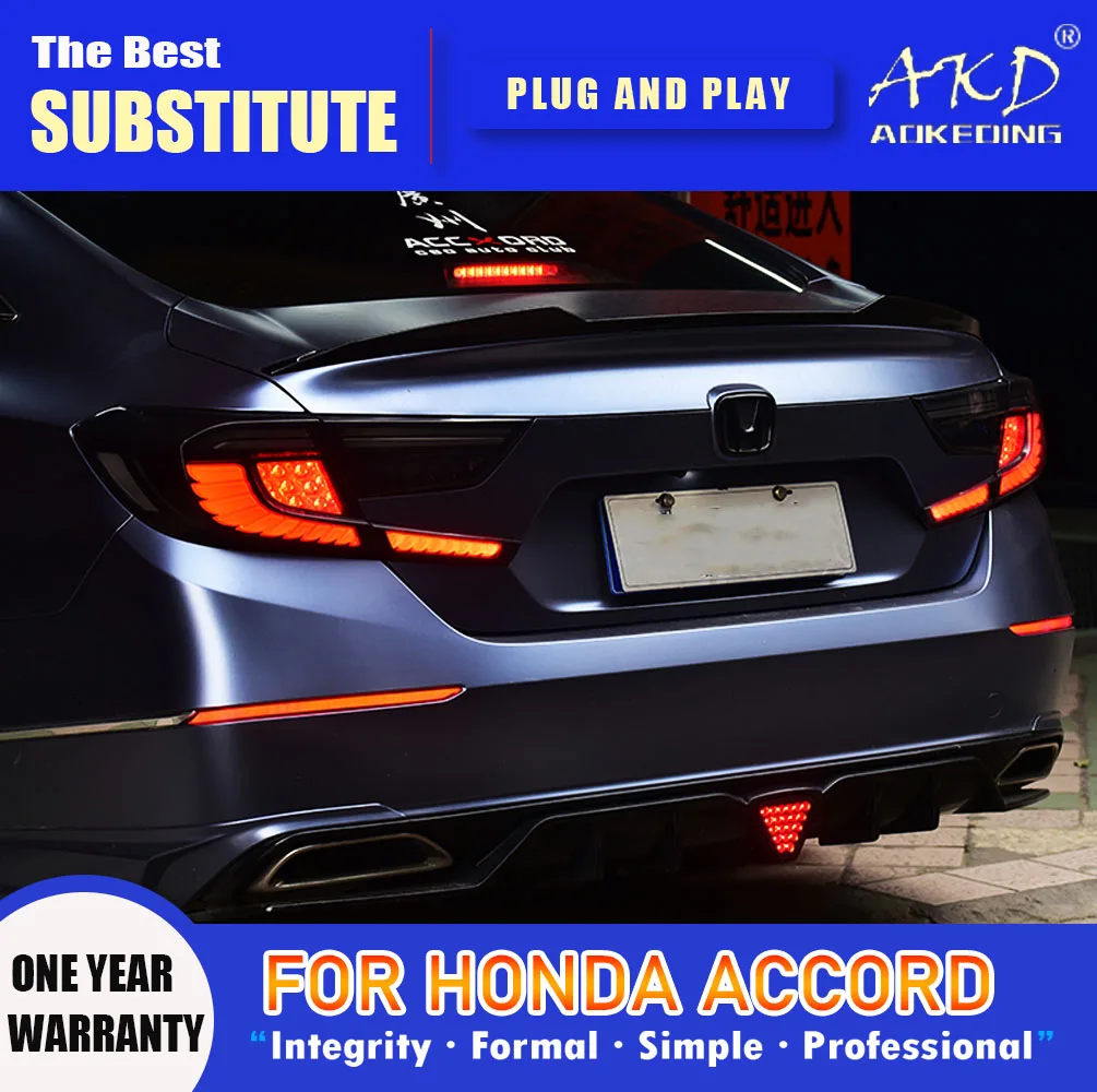 Задний фонарь AKD для Honda Accord G10, светодиодный задсветильник 2018-2021 Accord X, задний противотуманный сигнал поворота, автомобильные аксессуары
Задний фонарь AKD для Honda Accord G10, светодиодный задсветильник 2018-2021 Accord X, задний противотуманный сигнал поворота, автомобильные аксессуары