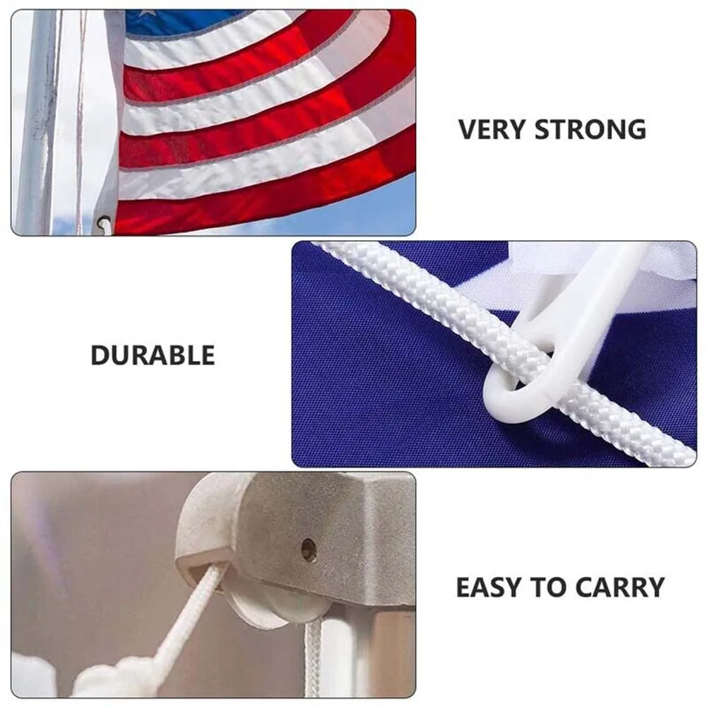 Accessories Durable 10m Rope Nylon Braided Cord Aluminium Snaps Flagpole Halyard Free Hooks Pole Replaced White
Accessories Durable 10m Rope Nylon Braided Cord Aluminium Snaps Flagpole Halyard Free Hooks Pole Replaced White