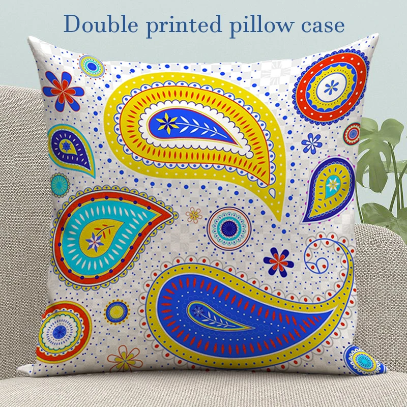 

Colorful Paisley Pattern Pillow Covers Decorative Sofa Cushions Cushion Cover 45x45 Pillowcase Pillows 45*45 Cases Pillowcases