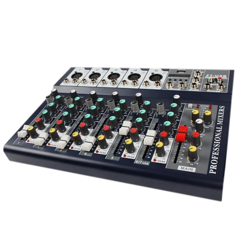 Sound Card Audio Mixer Sound Board Console Desk System Interface 7 Channel USB Bluetooth Mixing Effect Stereo
Sound Card Audio Mixer Sound Board Console Desk System Interface 7 Channel USB Bluetooth Mixing Effect Stereo