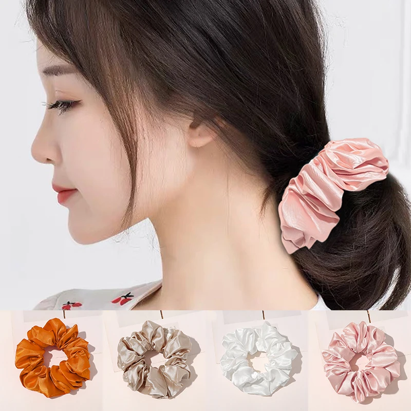 Silk Satin Large Scrunchies Elastic Rubber Hair Bands Women Girls Solid Headband Ponytail Holder Hair Ties Accessories Fashion
Silk Satin Large Scrunchies Elastic Rubber Hair Bands Women Girls Solid Headband Ponytail Holder Hair Ties Accessories Fashion