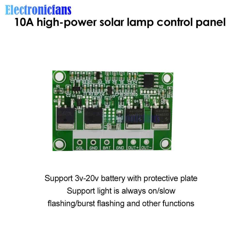 10A High Power Solar Lamp Circuit Board Multi-voltage Traffic Light Circuit Board Controller Module with MOS Tube Anti-backflow
10A High Power Solar Lamp Circuit Board Multi-voltage Traffic Light Circuit Board Controller Module with MOS Tube Anti-backflow