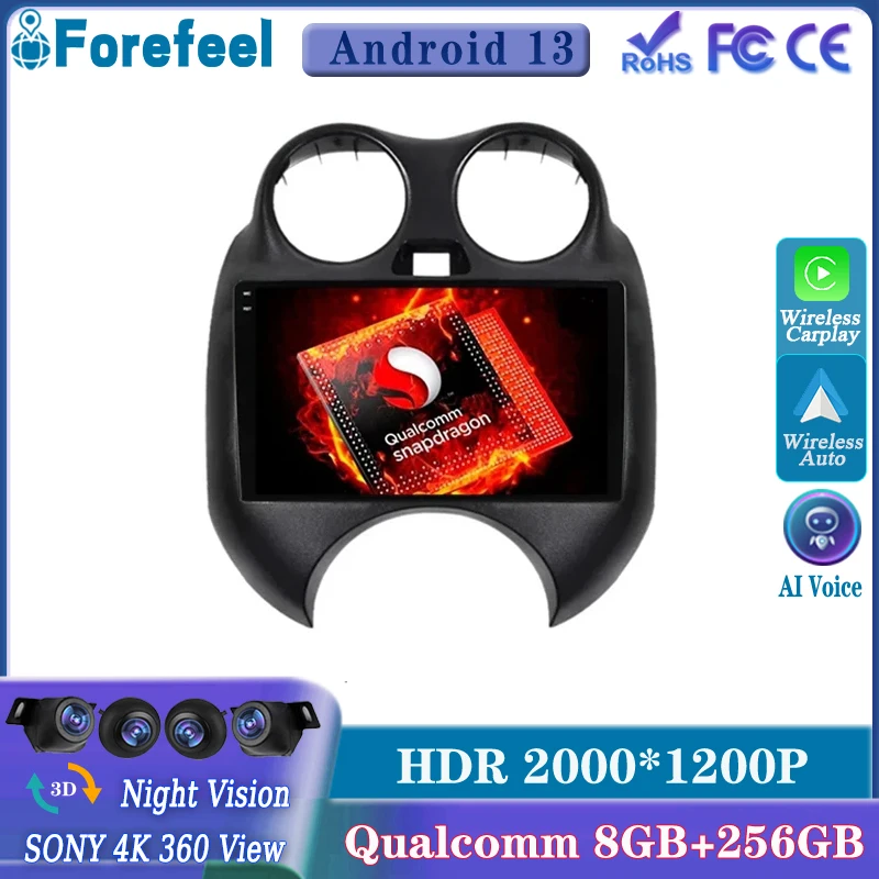 Android 13 Qualcomm Snapdragon For Nissan marzo K13 2010 2011 2012 2013 Multimedia Car Player Navigation Screen TV GPS Radio
Android 13 Qualcomm Snapdragon For Nissan marzo K13 2010 2011 2012 2013 Multimedia Car Player Navigation Screen TV GPS Radio