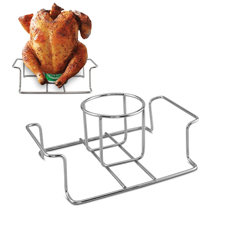 Beer Can Chicken Holder Stainless Steel BBQ Accessory Vertical Roaster Rack Barbecue Grilling Baking Cooking Pan Non-Stick Stand
Beer Can Chicken Holder Stainless Steel BBQ Accessory Vertical Roaster Rack Barbecue Grilling Baking Cooking Pan Non-Stick Stand