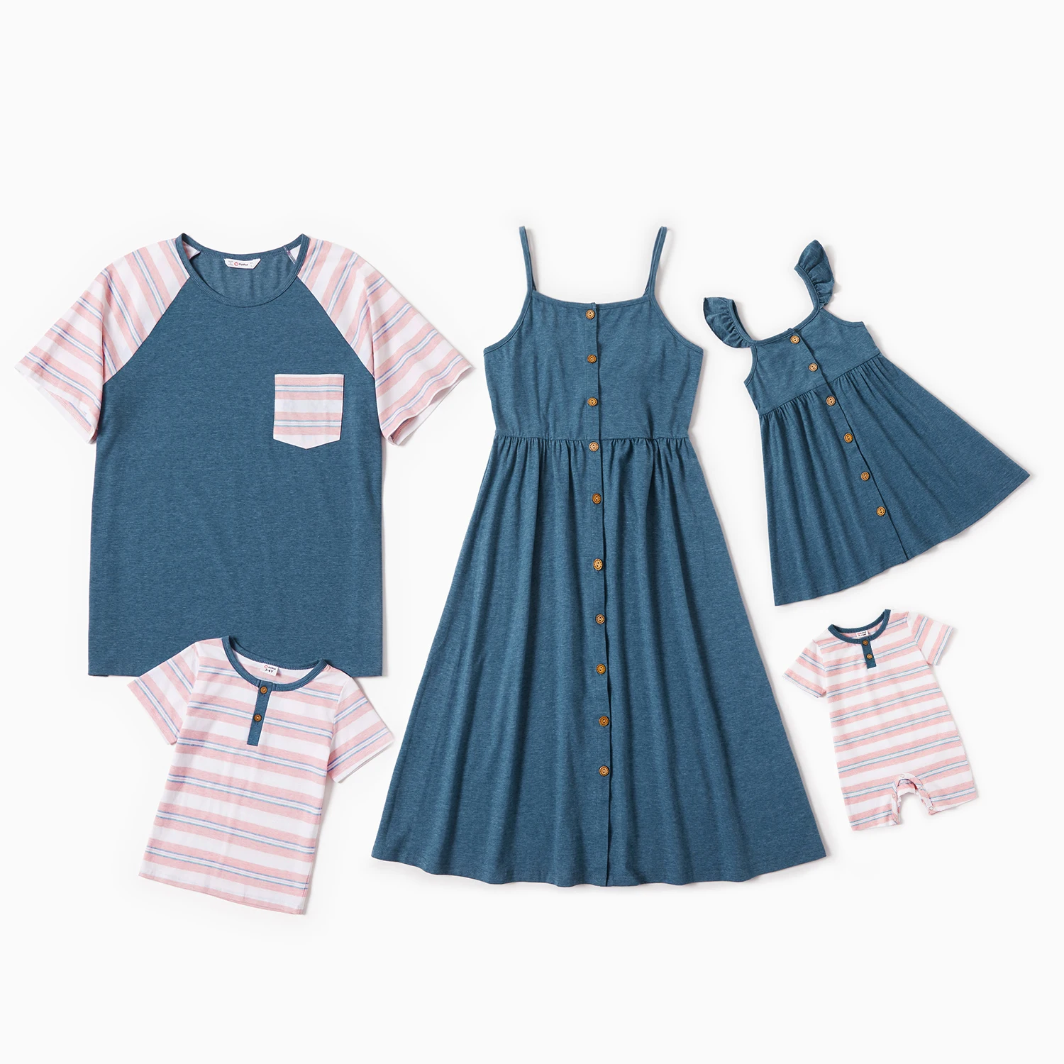 MUMU Mosaic Family Matching Sets(Solid Tank Dresses - Stripe Raglan-sleeve Tops - Rompers)
MUMU Mosaic Family Matching Sets(Solid Tank Dresses - Stripe Raglan-sleeve Tops - Rompers)