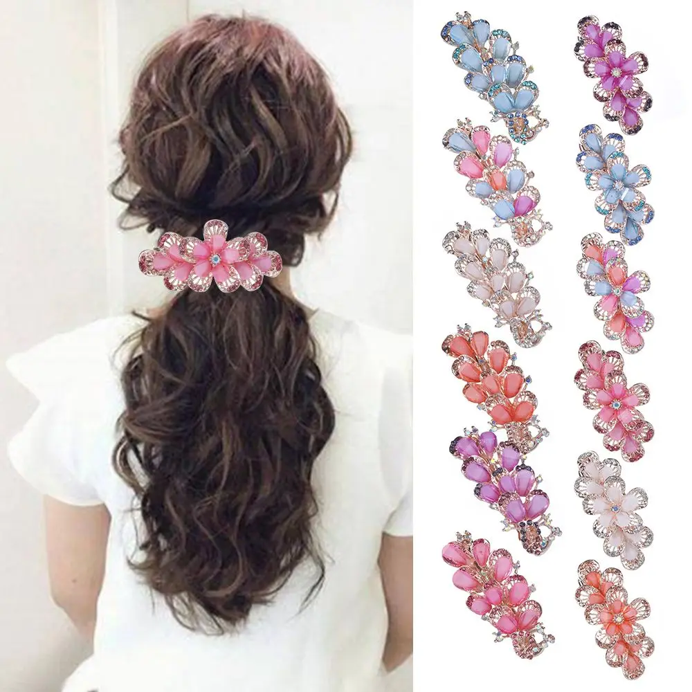 Peacock Rhinestone Hairpins Hair Accessories Ponytail Holder Horsetail Headwear Flower Hair Clip Crystal Barrettes
Peacock Rhinestone Hairpins Hair Accessories Ponytail Holder Horsetail Headwear Flower Hair Clip Crystal Barrettes