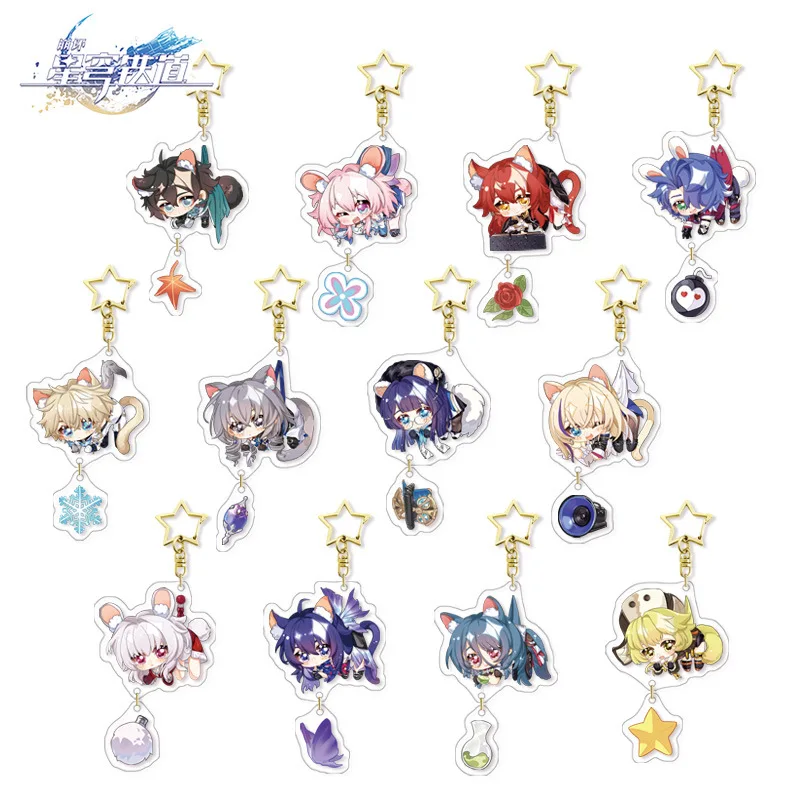 Game Honkai Star Rail Keychain Cosplay Balde Jingyuan Seele Danheng Kawaii Creative Figure Acrylic Keychain Fans Collection Prop
Game Honkai Star Rail Keychain Cosplay Balde Jingyuan Seele Danheng Kawaii Creative Figure Acrylic Keychain Fans Collection Prop