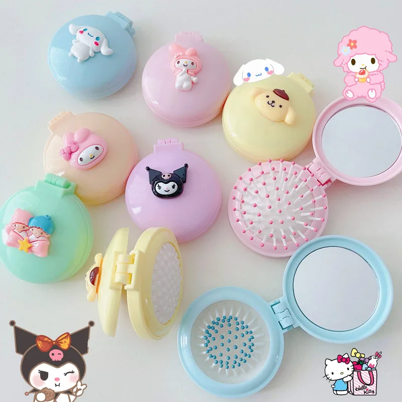 Sanrio Melody Kuromi Cinnamoroll Little Twin Star Pom Purin Cute Portable Folding Cosmetic Mirror Kawaii Air Bag Comb Kid Gift
Sanrio Melody Kuromi Cinnamoroll Little Twin Star Pom Purin Cute Portable Folding Cosmetic Mirror Kawaii Air Bag Comb Kid Gift