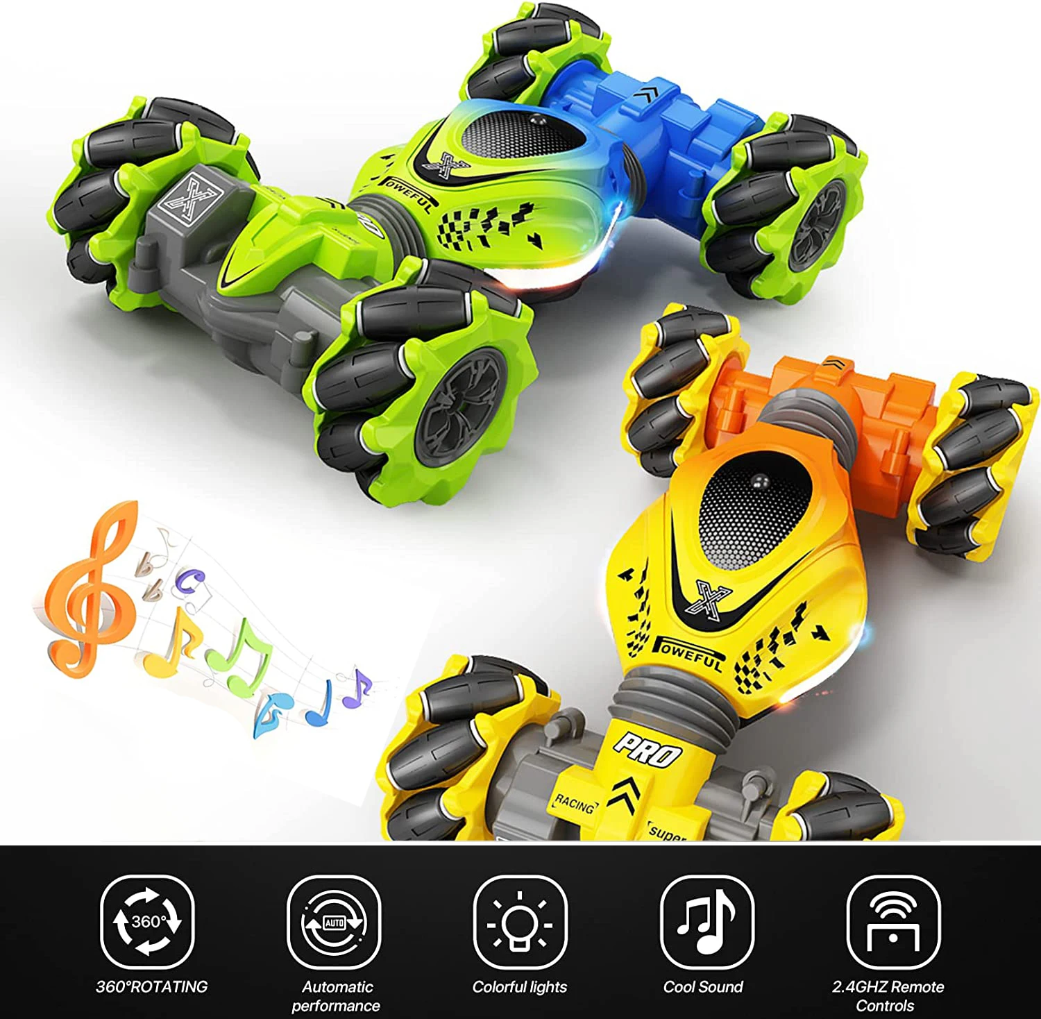 Gesture Sensing RC Stunt Car for Boys Girls Drift Stunt Remote Control Car Toys Twist Cars Hand Controlled with Light Music
Gesture Sensing RC Stunt Car for Boys Girls Drift Stunt Remote Control Car Toys Twist Cars Hand Controlled with Light Music