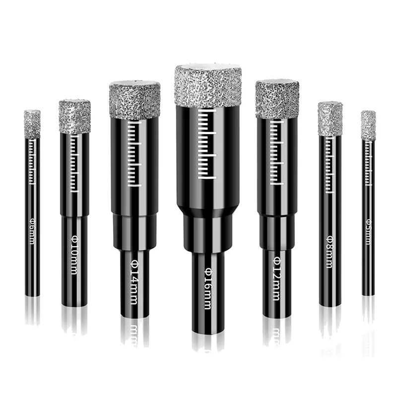 7 Pack Dry Diamond Bits Set for Granite Marble Tile Ceramic Stone Glass Hard Materials (Not for Wood) Round
7 Pack Dry Diamond Bits Set for Granite Marble Tile Ceramic Stone Glass Hard Materials (Not for Wood) Round