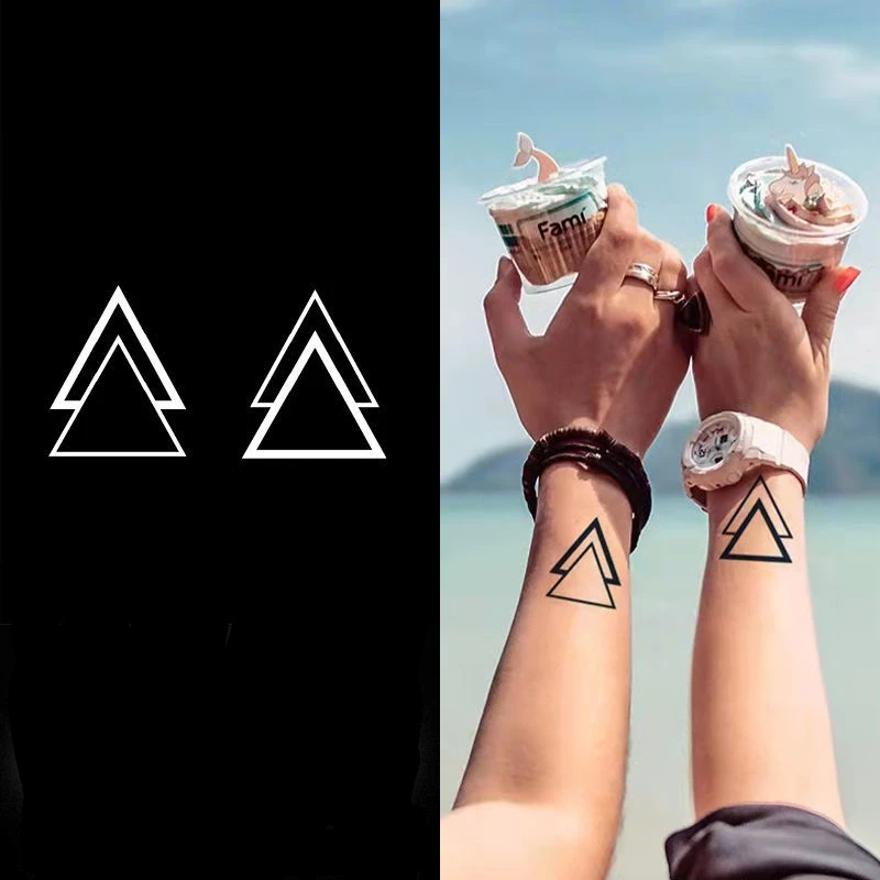 2022 New INS Style Overlap Triangle Art Waterproof Juice Tattoo Stickers for Woman Man Body Temporary Tattoo Fake Tattoo Arm
2022 New INS Style Overlap Triangle Art Waterproof Juice Tattoo Stickers for Woman Man Body Temporary Tattoo Fake Tattoo Arm