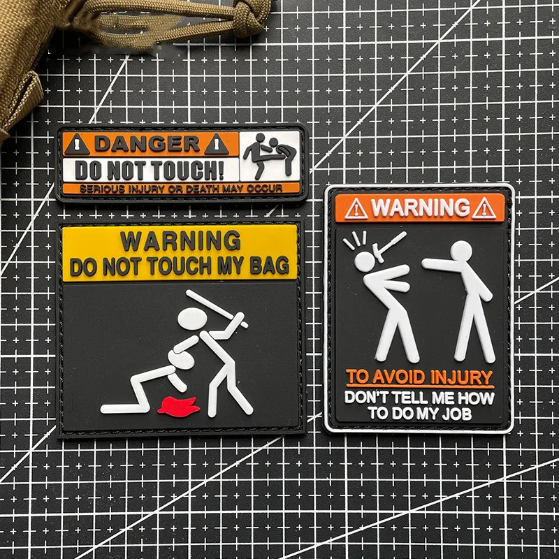 New 3D PVC Patch Don't Touch My Bag Warning Velcros Badge PVC Rubber DIY Personalized Army Fan Bag Sticker Clothe Backpack Decal
New 3D PVC Patch Don't Touch My Bag Warning Velcros Badge PVC Rubber DIY Personalized Army Fan Bag Sticker Clothe Backpack Decal