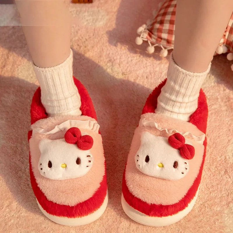 Kuromi Mymelody Cinnamoroll Hellokittys Cartoon Sanrio Plush Slippers Kawaii Cute Girl Heart Winter Thickened Home Cotton Shoes
Kuromi Mymelody Cinnamoroll Hellokittys Cartoon Sanrio Plush Slippers Kawaii Cute Girl Heart Winter Thickened Home Cotton Shoes