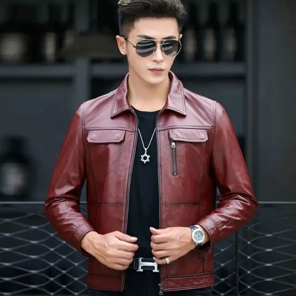 Spring Autumn Faux Leather Jacket Men Streetweaar Jackets Motorcycle Coat Men's Biker Windproof Slim Pu Leather Coat W88
Spring Autumn Faux Leather Jacket Men Streetweaar Jackets Motorcycle Coat Men's Biker Windproof Slim Pu Leather Coat W88
