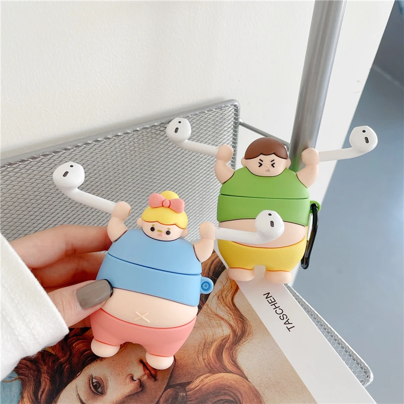Funny 3D Cartoon Weightlifting Bluetooth Earphone Case For Apple Airpods 1 2 3 Pro Cute Wireless Charging Headphones Cover
Funny 3D Cartoon Weightlifting Bluetooth Earphone Case For Apple Airpods 1 2 3 Pro Cute Wireless Charging Headphones Cover