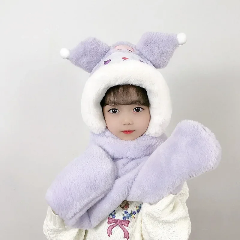 Kawaii My Melody Детская плюшевая шапка, перчатки и шарф набор из трех предметов Sanrio Kuromi аниме все в одном милый теплый шарф подарок на день рождения
Kawaii My Melody Детская плюшевая шапка, перчатки и шарф набор из трех предметов Sanrio Kuromi аниме все в одном милый теплый шарф подарок на день рождения