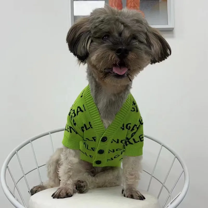 Модный Зеленый свитер с надписью, одежда для домашних животных, легкий роскошный кардиган, вязаная одежда для собак, Теплые повседневные Мя...
Модный Зеленый свитер с надписью, одежда для домашних животных, легкий роскошный кардиган, вязаная одежда для собак, Теплые повседневные Мя...