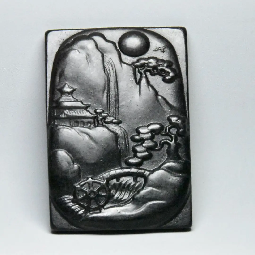 Hongshan Culture Black Iron Magnetic Force Meteorite Sculpture Luck'mountains and rivers'Waist Tag/Pendant Handicraft#5
Hongshan Culture Black Iron Magnetic Force Meteorite Sculpture Luck'mountains and rivers'Waist Tag/Pendant Handicraft#5