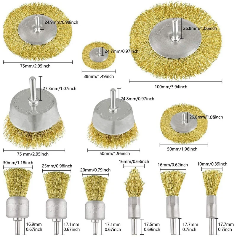 Drill Coarse Crimped Brush Wire Brush For Drill 1/4 Inch, Removal For Rust, Paint And Scale
Drill Coarse Crimped Brush Wire Brush For Drill 1/4 Inch, Removal For Rust, Paint And Scale