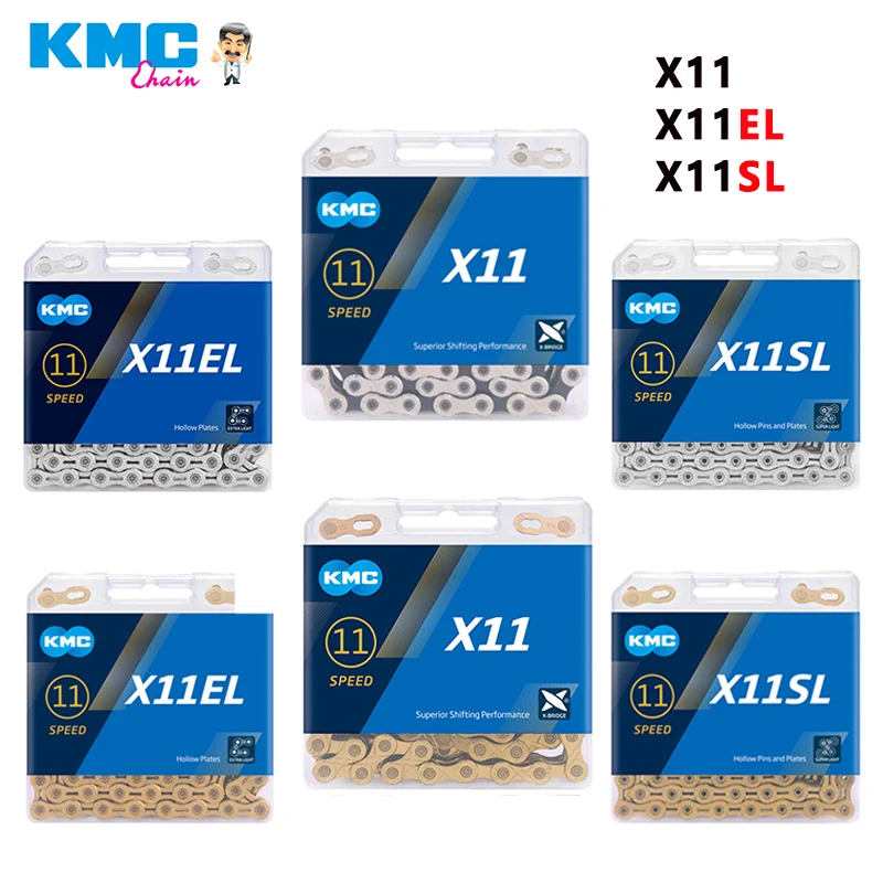 KMC 11-Speed Chains X11 Mountain Road Bike Chain X11EL X11SL Gold/Silve Chain 118 Links for Shimano SRAM Bikes Parts
KMC 11-Speed Chains X11 Mountain Road Bike Chain X11EL X11SL Gold/Silve Chain 118 Links for Shimano SRAM Bikes Parts