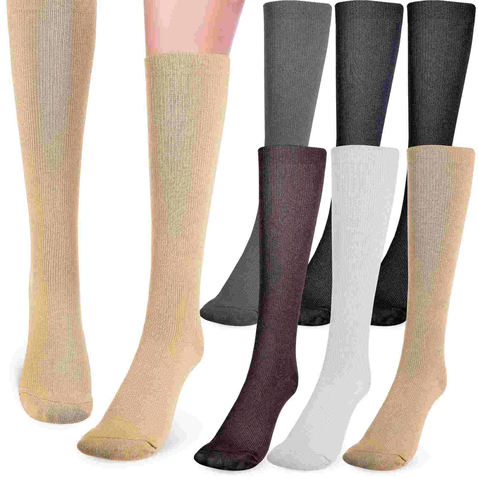 

6 Pairs Womens Athletic Socks Professional Sports 20% Spandex Women's Compression