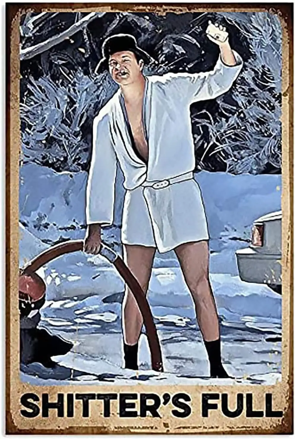 Металлическая жестяная вывеска для комнаты Металлический плакат National Lampoon Shitter