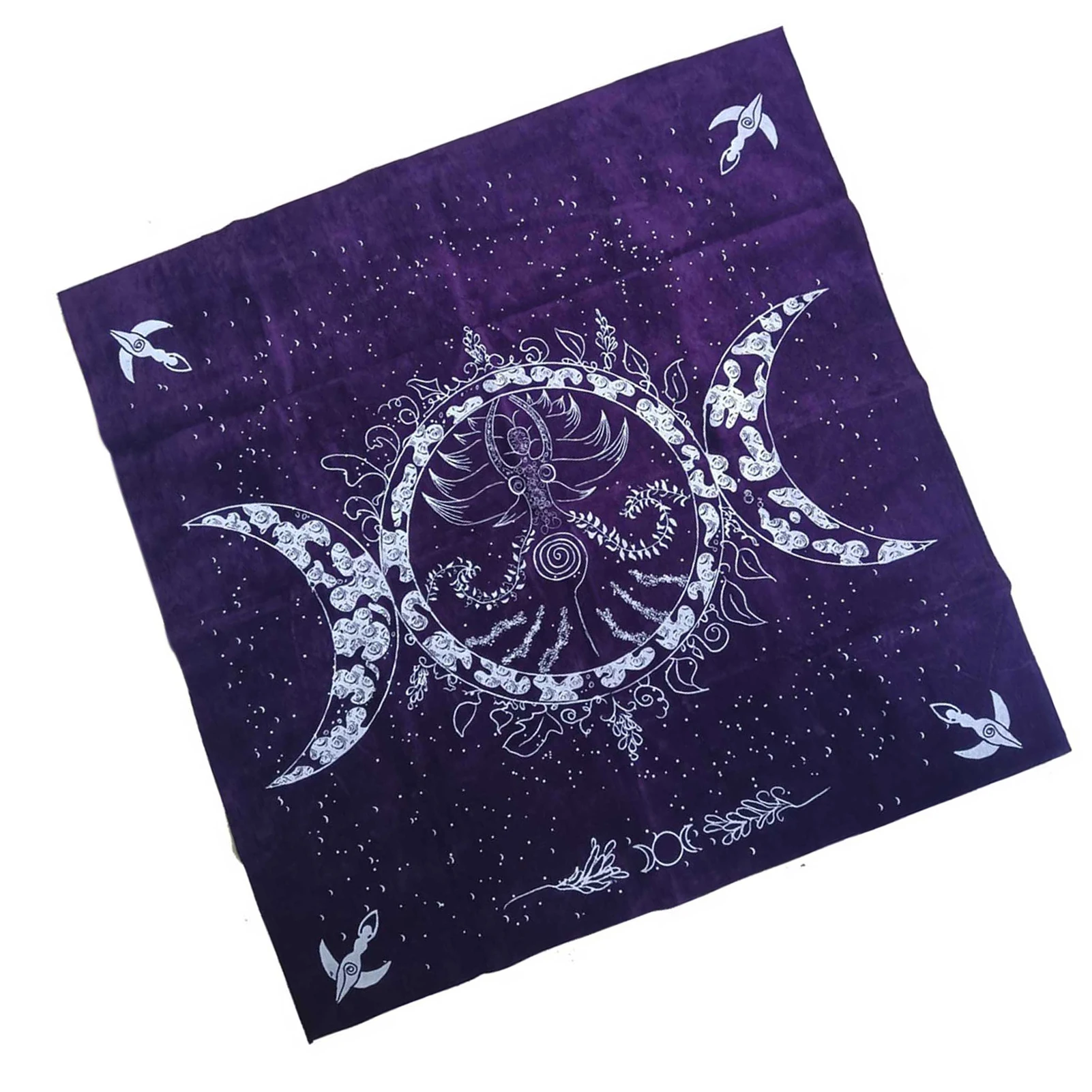 Tarot Cloth Purple Tarot Cards TableclothTriple Moon Goddess Astrology Table Mat Soft Flannel Board Game Table Pad 49 X 49CM
Tarot Cloth Purple Tarot Cards TableclothTriple Moon Goddess Astrology Table Mat Soft Flannel Board Game Table Pad 49 X 49CM