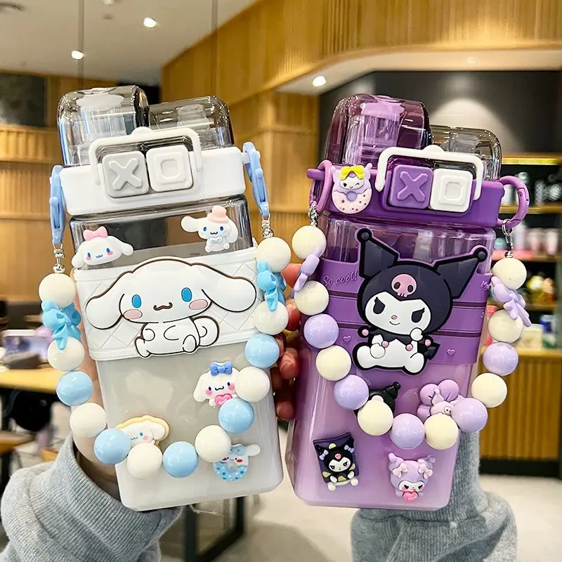 Sanrios Kuromi Square Child Student Water Cup Anime Kawaii Straw Cup Anti-Fall High Temperature Resistant Plastic Outdoor Kettle
Sanrios Kuromi Square Child Student Water Cup Anime Kawaii Straw Cup Anti-Fall High Temperature Resistant Plastic Outdoor Kettle