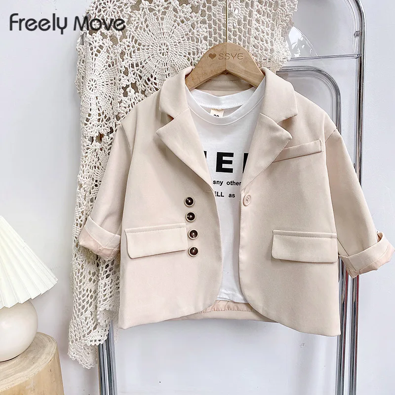 Freely Move 2022 Spring Girls Blazer Children Clothes Kids Jacket For Girls Clothes Single-breasted Suit Outerwear Girls Tops
Freely Move 2022 Spring Girls Blazer Children Clothes Kids Jacket For Girls Clothes Single-breasted Suit Outerwear Girls Tops