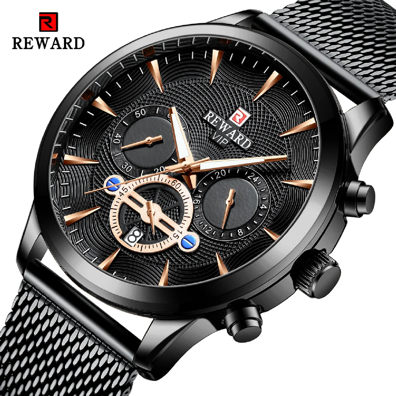 REWARD Fashion Mens Business Watches Top Brand Luxury Full Steel Black Gold Quartz Watch Men Date Calendar Waterproof Wristwatch
REWARD Fashion Mens Business Watches Top Brand Luxury Full Steel Black Gold Quartz Watch Men Date Calendar Waterproof Wristwatch